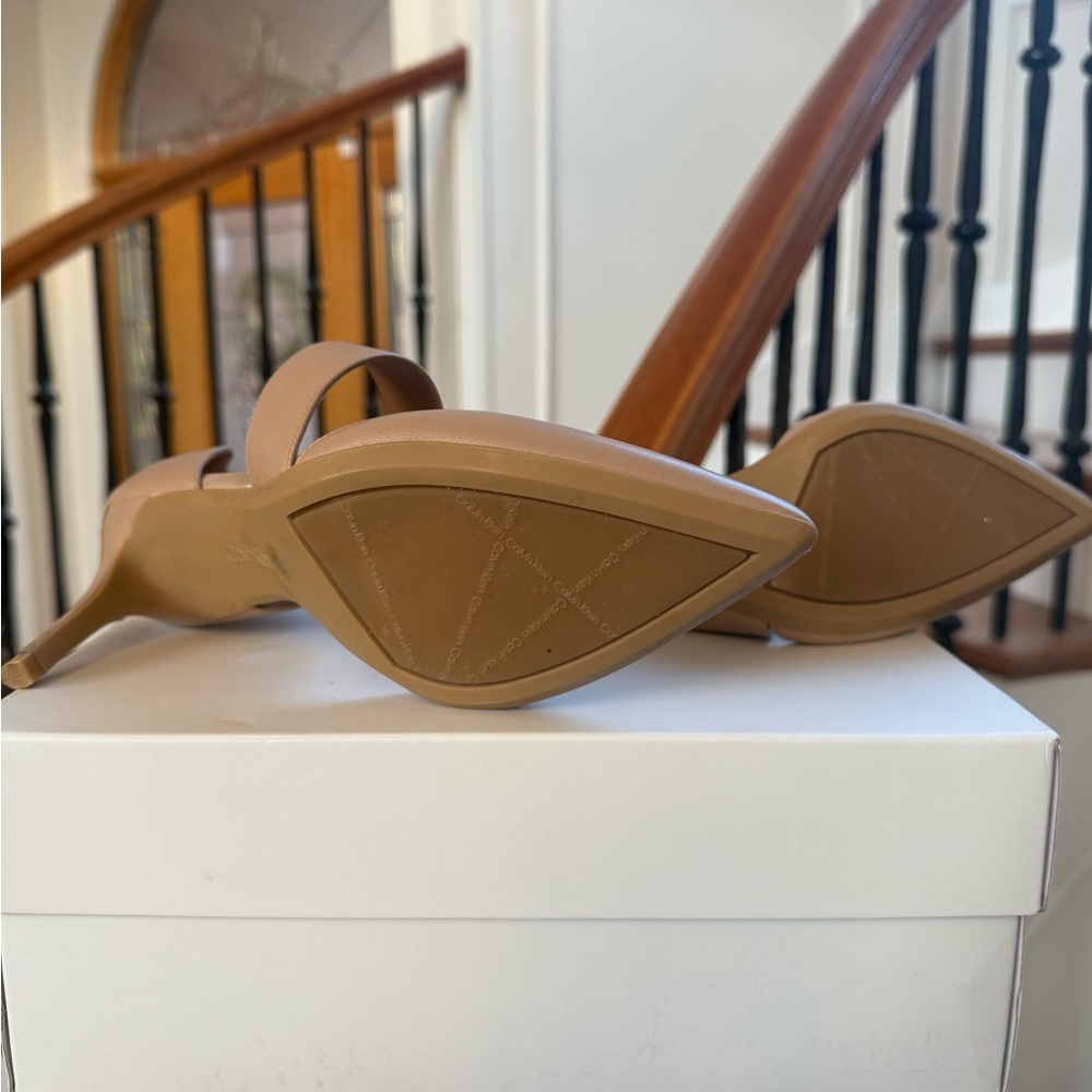 Calvin Klein Nude Strappy Heels - Picture 3 of 6